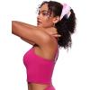 imageCRZ YOGA Womens Scoop Neck Bikini Tops U Back Longline Swimsuit Adjustable Spaghetti Straps Bathing Suit Crop TankiniGranita Pink