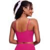 imageCRZ YOGA Womens Scoop Neck Bikini Tops U Back Longline Swimsuit Adjustable Spaghetti Straps Bathing Suit Crop TankiniGranita Pink