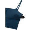 imageCRZ YOGA Womens Scoop Neck Bikini Tops U Back Longline Swimsuit Adjustable Spaghetti Straps Bathing Suit Crop TankiniInsignia Blue