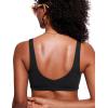 imageCRZ YOGA Womens V Neck Bikini Tops Bathing Suit V Back Wide Straps Swim Bra Padded SwimsuitBlack
