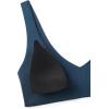 imageCRZ YOGA Womens V Neck Bikini Tops Bathing Suit V Back Wide Straps Swim Bra Padded SwimsuitInsignia Blue