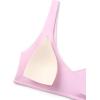 imageCRZ YOGA Womens V Neck Bikini Tops Bathing Suit V Back Wide Straps Swim Bra Padded SwimsuitVita Pink