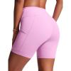 imageCRZ YOGA Womens 6 Swim Board Shorts High Waisted Quick Dry Bathing Bottoms Swimsuit Trunks with Liner and PocketsVita Pink