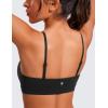 imageCRZ YOGA Butterluxe VNeck Sports Bras for Women  Adjustable Thin Straps Padded Yoga Top Basic Wireless CamisoleBlack