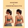 imageCRZ YOGA Butterluxe VNeck Sports Bras for Women  Adjustable Thin Straps Padded Yoga Top Basic Wireless CamisoleDark Forest Green
