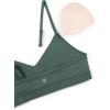 imageCRZ YOGA Butterluxe VNeck Sports Bras for Women  Adjustable Thin Straps Padded Yoga Top Basic Wireless CamisoleDark Forest Green