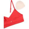 imageCRZ YOGA Butterluxe VNeck Sports Bras for Women  Adjustable Thin Straps Padded Yoga Top Basic Wireless CamisoleDeep Red