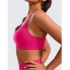 imageCRZ YOGA Butterluxe VNeck Sports Bras for Women  Adjustable Thin Straps Padded Yoga Top Basic Wireless CamisoleGranita Pink