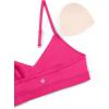imageCRZ YOGA Butterluxe VNeck Sports Bras for Women  Adjustable Thin Straps Padded Yoga Top Basic Wireless CamisoleGranita Pink