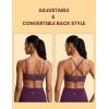 imageCRZ YOGA Butterluxe VNeck Sports Bras for Women  Adjustable Thin Straps Padded Yoga Top Basic Wireless CamisoleGrape Thistle Purple