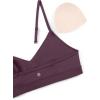 imageCRZ YOGA Butterluxe VNeck Sports Bras for Women  Adjustable Thin Straps Padded Yoga Top Basic Wireless CamisoleGrape Thistle Purple