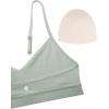 imageCRZ YOGA Butterluxe VNeck Sports Bras for Women  Adjustable Thin Straps Padded Yoga Top Basic Wireless CamisoleGreen Palm Court
