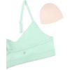 imageCRZ YOGA Butterluxe VNeck Sports Bras for Women  Adjustable Thin Straps Padded Yoga Top Basic Wireless CamisoleMint Moment