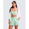 imageCRZ YOGA Butterluxe VNeck Sports Bras for Women  Adjustable Thin Straps Padded Yoga Top Basic Wireless CamisoleMint Moment