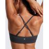 imageCRZ YOGA Butterluxe VNeck Sports Bras for Women  Adjustable Thin Straps Padded Yoga Top Basic Wireless CamisoleMysterious Grey