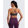 imageCRZ YOGA Butterluxe VNeck Sports Bras for Women  Adjustable Thin Straps Padded Yoga Top Basic Wireless CamisoleMysterious Grey