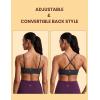 imageCRZ YOGA Butterluxe VNeck Sports Bras for Women  Adjustable Thin Straps Padded Yoga Top Basic Wireless CamisoleMysterious Grey