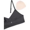 imageCRZ YOGA Butterluxe VNeck Sports Bras for Women  Adjustable Thin Straps Padded Yoga Top Basic Wireless CamisoleMysterious Grey