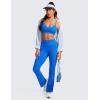 imageCRZ YOGA Butterluxe VNeck Sports Bras for Women  Adjustable Thin Straps Padded Yoga Top Basic Wireless CamisoleSparkle Blue