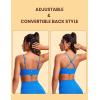 imageCRZ YOGA Butterluxe VNeck Sports Bras for Women  Adjustable Thin Straps Padded Yoga Top Basic Wireless CamisoleSparkle Blue