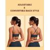 imageCRZ YOGA Butterluxe VNeck Sports Bras for Women  Adjustable Thin Straps Padded Yoga Top Basic Wireless CamisoleTrue Navy