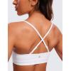 imageCRZ YOGA Butterluxe VNeck Sports Bras for Women  Adjustable Thin Straps Padded Yoga Top Basic Wireless CamisoleWhite