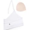 imageCRZ YOGA Butterluxe VNeck Sports Bras for Women  Adjustable Thin Straps Padded Yoga Top Basic Wireless CamisoleWhite
