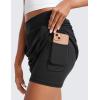 imageCRZ YOGA Golf Skirts for Women 18 High Waisted A Line Athletic Casual Tennis Skort with Shorts PocketsBlack