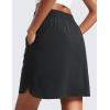 imageCRZ YOGA Golf Skirts for Women 18 High Waisted A Line Athletic Casual Tennis Skort with Shorts PocketsBlack