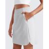 imageCRZ YOGA Golf Skirts for Women 18 High Waisted A Line Athletic Casual Tennis Skort with Shorts PocketsPlatinum Grey