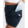 imageCRZ YOGA Golf Skirts for Women 18 High Waisted A Line Athletic Casual Tennis Skort with Shorts PocketsTrue Navy