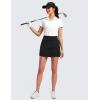 imageCRZ YOGA High Waisted Golf Skirts for Women A Line Tennis Athletic Casual Skort with Inner Shorts PocketsBlack