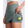 imageCRZ YOGA High Waisted Golf Skirts for Women A Line Tennis Athletic Casual Skort with Inner Shorts PocketsGrey Sage