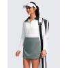imageCRZ YOGA High Waisted Golf Skirts for Women A Line Tennis Athletic Casual Skort with Inner Shorts PocketsGrey Sage
