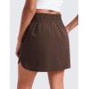 imageCRZ YOGA High Waisted Golf Skirts for Women A Line Tennis Athletic Casual Skort with Inner Shorts PocketsHot Fudge Brown