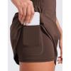 imageCRZ YOGA High Waisted Golf Skirts for Women A Line Tennis Athletic Casual Skort with Inner Shorts PocketsHot Fudge Brown