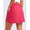 imageCRZ YOGA High Waisted Golf Skirts for Women A Line Tennis Athletic Casual Skort with Inner Shorts PocketsLip Gloss Pink