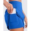 imageCRZ YOGA High Waisted Golf Skirts for Women A Line Tennis Athletic Casual Skort with Inner Shorts PocketsSparkle Blue