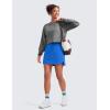 imageCRZ YOGA High Waisted Golf Skirts for Women A Line Tennis Athletic Casual Skort with Inner Shorts PocketsSparkle Blue