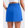 imageCRZ YOGA High Waisted Golf Skirts for Women A Line Tennis Athletic Casual Skort with Inner Shorts PocketsSparkle Blue