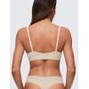 imageCRZ YOGA Softhold Womens Double Lined Triangle Bralette  Adjustable Straps Unlined Wireless Cami Plunge TShirt Everyday BraMojave Tan 2