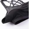 imageCRZ YOGA Strappy Sports Bras for Women  Criss Cross Back Wireless Padded Yoga Workout Cami TopBlack