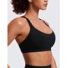 imageCRZ YOGA Strappy Sports Bras for Women  Criss Cross Back Wireless Padded Yoga Workout Cami TopBlack