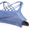 imageCRZ YOGA Strappy Sports Bras for Women  Criss Cross Back Wireless Padded Yoga Workout Cami TopCurtain Violet Ash