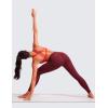 imageCRZ YOGA Strappy Sports Bras for Women  Criss Cross Back Wireless Padded Yoga Workout Cami TopDeep Red