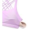 imageCRZ YOGA Strappy Sports Bras for Women  Criss Cross Back Wireless Padded Yoga Workout Cami TopLilac