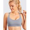 imageCRZ YOGA Strappy Sports Bras for Women  Criss Cross Back Wireless Padded Yoga Workout Cami TopSleet