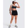 imageCRZ YOGA Strappy Sports Bras for Women  Criss Cross Back Wireless Padded Yoga Workout Cami TopTrue Navy