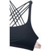 imageCRZ YOGA Strappy Sports Bras for Women  Criss Cross Back Wireless Padded Yoga Workout Cami TopTrue Navy