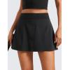 imageCRZ YOGA Tennis Skirt for Women High Waisted Flowy Golf Pickleball Athletic Casual A Line Skorts with PocketsBlack